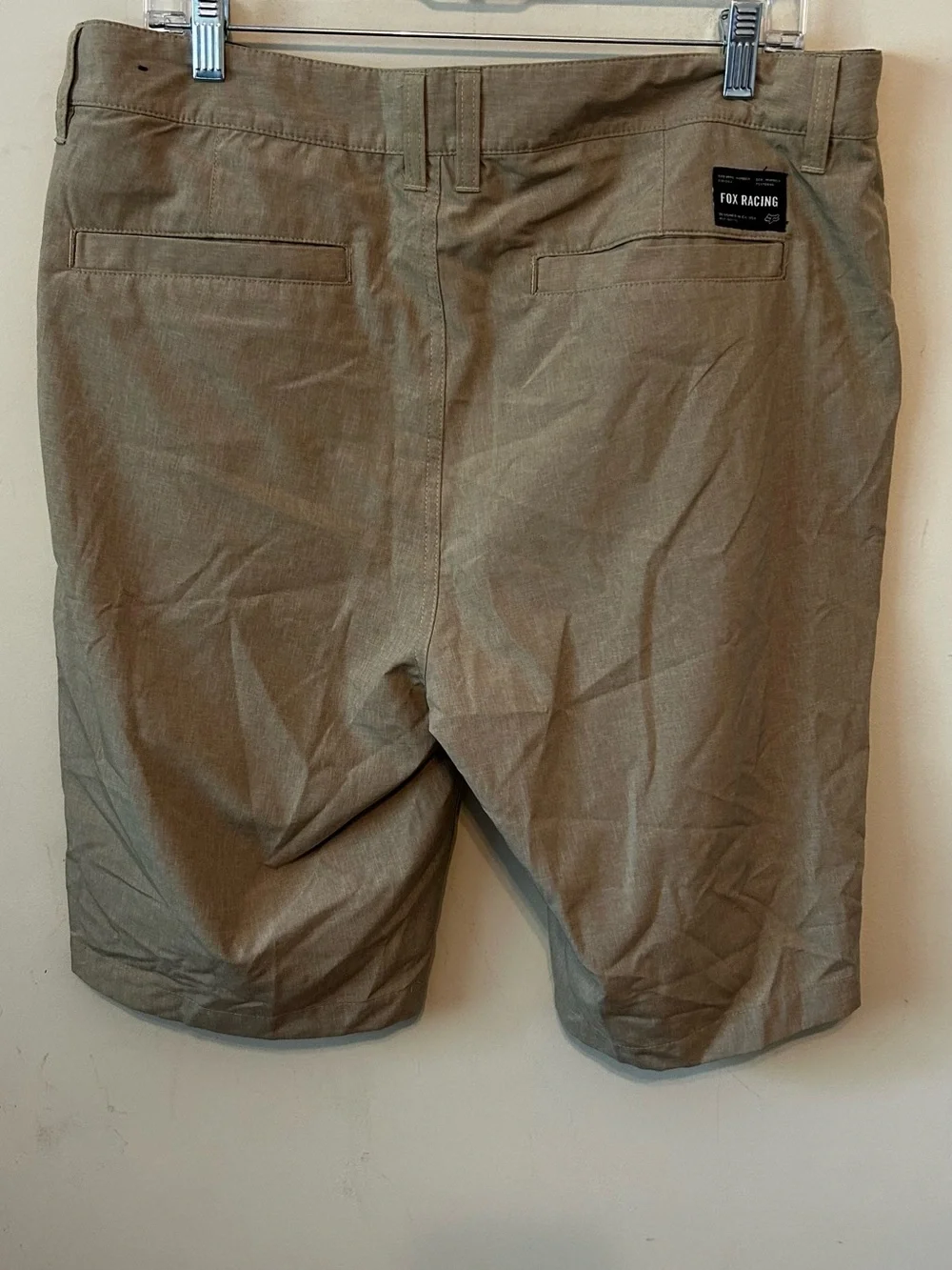 Fox Racing Performance Shorts Essex 3.0 Tan Size 36 Durable Front Pockets - Picture 3 of 9